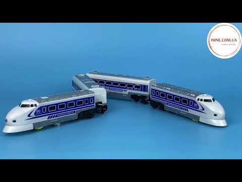 Інтерактивна залізниця дитині для ігор у машиніста поїзда експрес 36 предметів вагони декор світло звук, видео 1