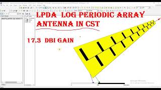 2.4GHz Yagi Uda Microstrip Patch Antenna - CST Software screenshot 4