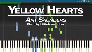 Ant Saunders - Yellow Hearts (Piano Cover) Synthesia Tutorial by LittleTranscriber видео