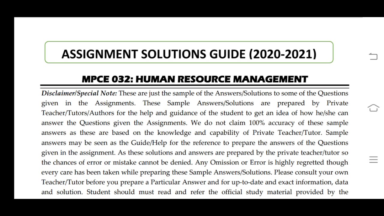 MPCE 032 Ignou Solved Assignment - YouTube