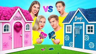 Aynı Renkteki Evler Meydan Okuma Çocuklar Vs Kızlar Multi Do Smile Resimi