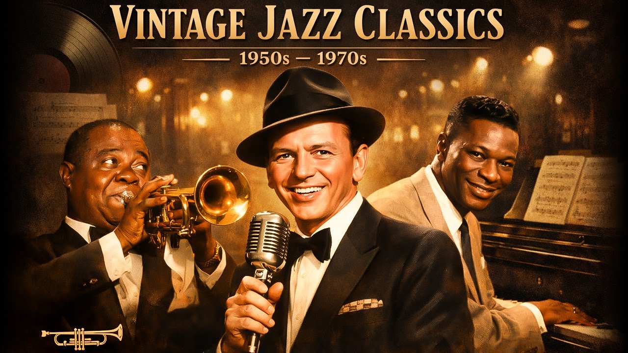 Best of Vintage Jazz 1950s-1970s 🎺 Louis Armstrong, Nat King Cole, Frank Sinatra Anthology