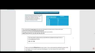 Class Limits, Width, Boundaries, Midpoints, Frequency Exercise- Statistics
