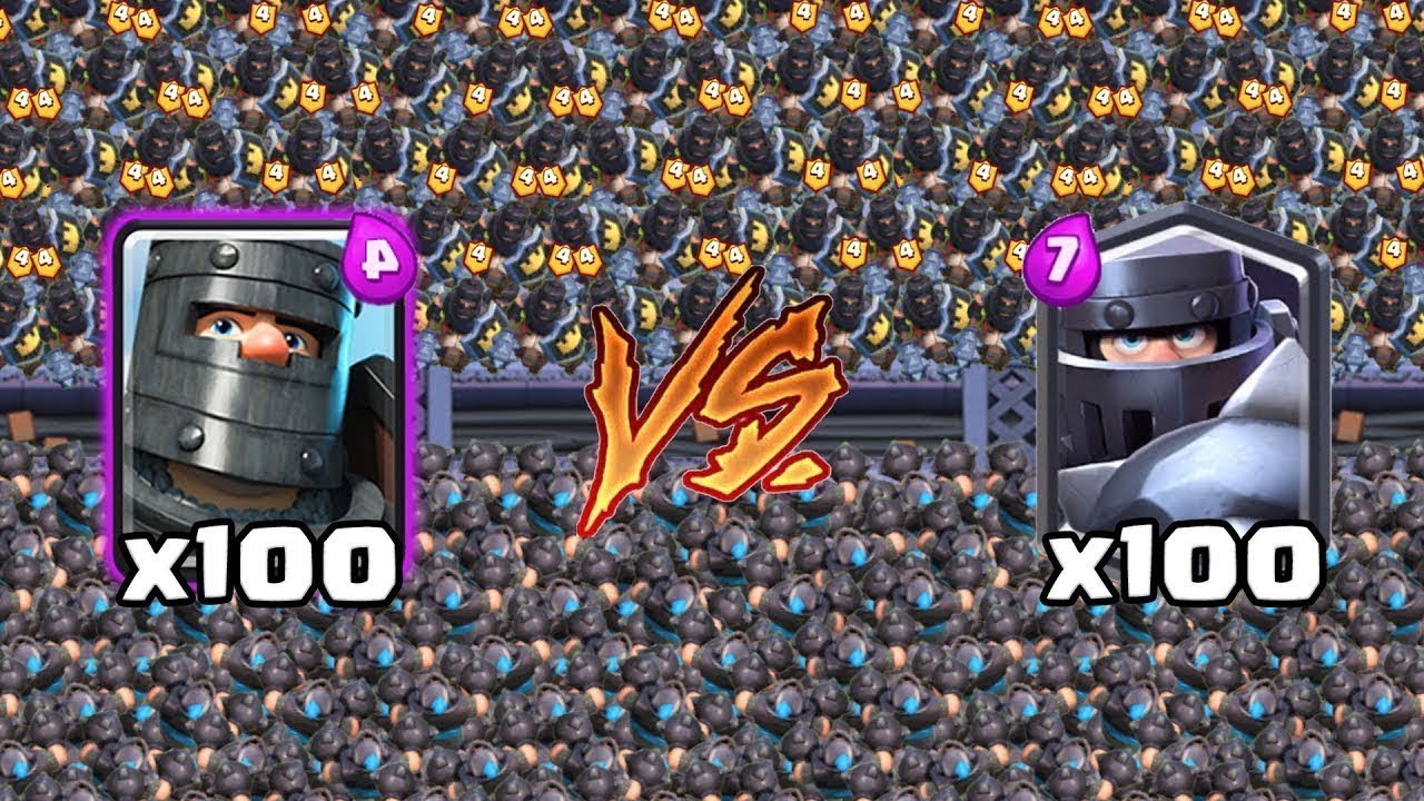 GRAN CAVALIERE Vs CAVALIERE NERO | Clash Royale Super sfida - YouTube