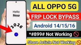 All Oppo Android 15 Frp Bypass Unlock/Google Ac Lock - Fix Share Article Not Working-Without PC 2026