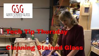 Tech Tip Thursday - How To Clean A Stained Glass Window After Soldering V173