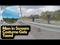 Man Dressed as Scream Flees Police, Gets Tased