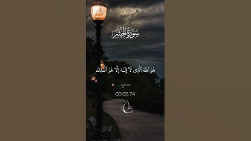 هو الله الذي لا اله الا هو الملك 🤍 #سورة_الحشر #قرآن #quran #اكسبلور #islamicvideo #alquranulkarim