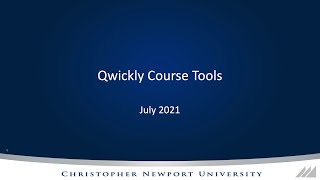 Qwickly Course Tools