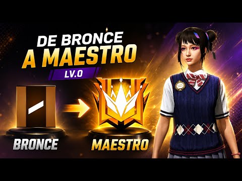 SUBIENDO DE BRONCE A MAESTRO EN UNA CUENTA DESDE 0 en FREE FIRE| Princess X 