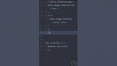 ANIMATION ON SCROLL USING INTERSECTION OBSERVER
