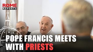 Pope Francis meets with priests who have been ordained for more than 40 years