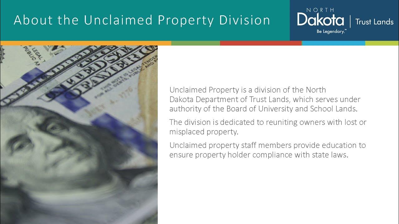 North Dakota Unclaimed Property Holder inar YouTube