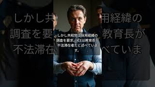 元米大統領補佐官が不法滞在の教育長を擁護!いま米国で何が?この影響は?