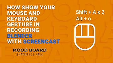 how show your mouse and keyboard gesture in recording blender -with Screencast
