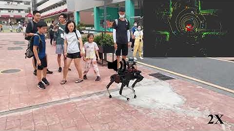 Autonomous Social Distancing in Urban Environments using a Quadruped Robot