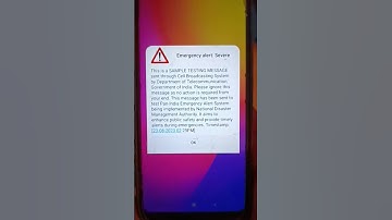 Emergency Alert Server #alert #emergencyalert #govermentofindia