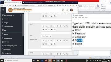 Part 2 : Panduan Membuat Quiz/Ujian Online di SPADA menggunakan LMS Moodle