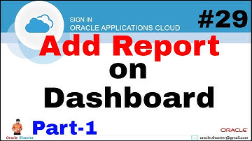 Oracle Fusion 29: Add any report and page on User Specific Dashboard - Part-1