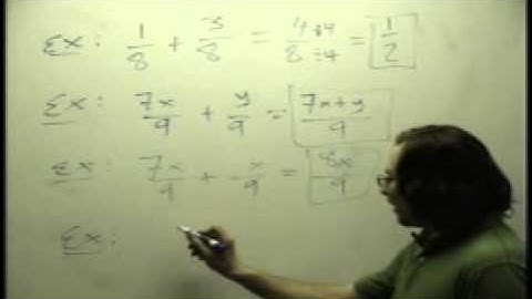 7.2 Adding and Subtracting Rational Expressions (part 1)