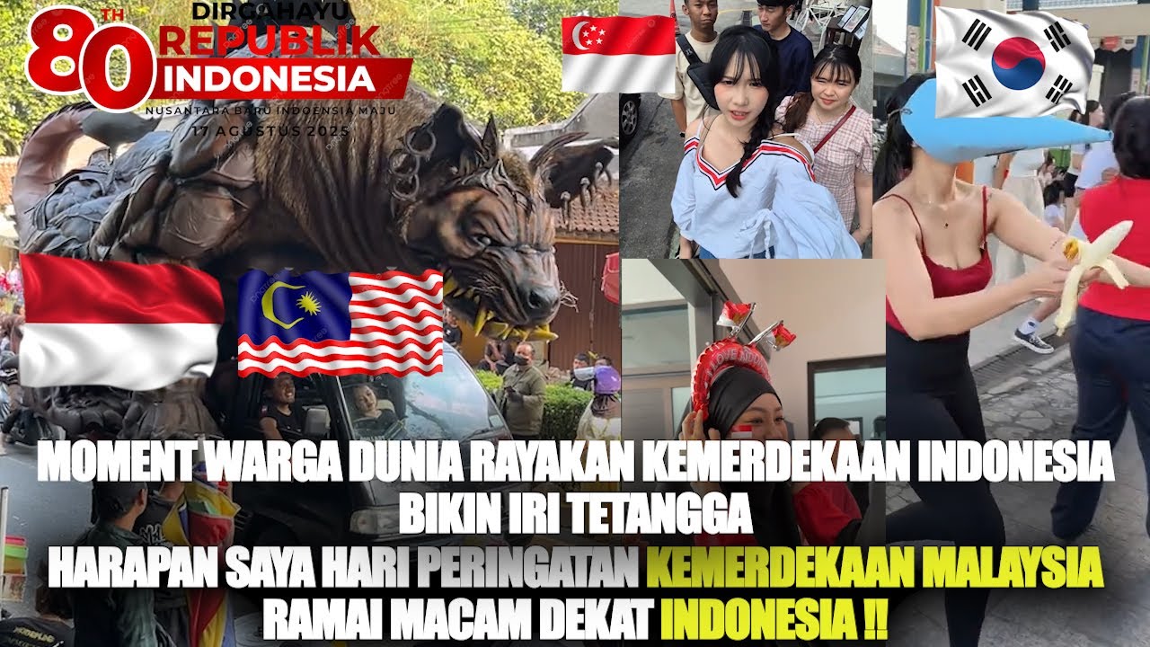 Kreatif ❗Warga Malaysia Terpukau! Dunia Turut Rayakan Hari Kemerdekaan Indonesia