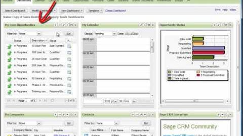 Sage CRM 110    Training   Interactive dashboard intro