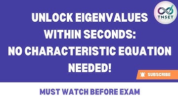 Properties of Eigen Values | Linear Algebra | #tnsetmaths #pgtrbmaths #setexam2024