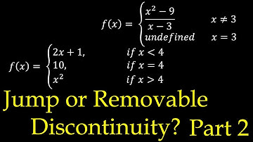 Insight into Jump or Removable Discontinuity Part 2