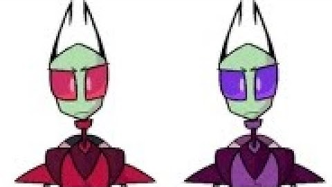 speed drawing of Invader Zim red tallest