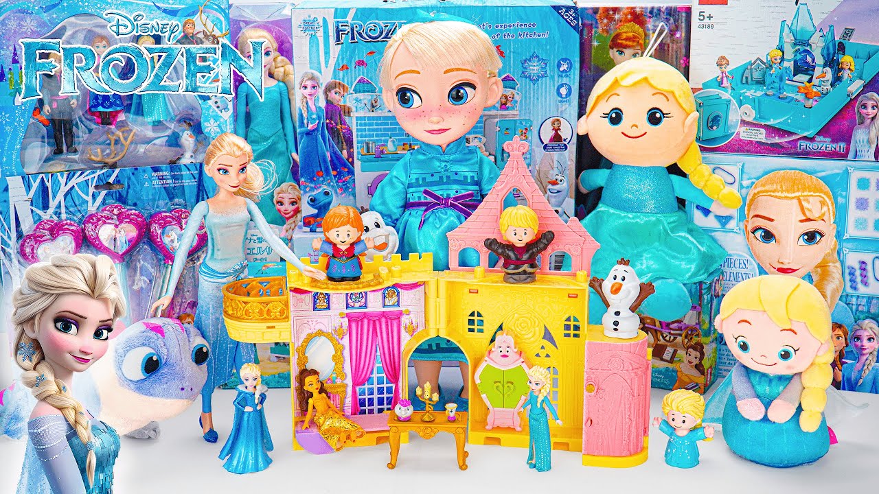 Disney Frozen Toys Collection Unboxing | Disney Princess Belle Castle ...