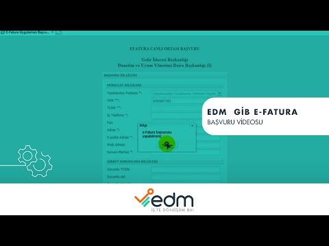 EDM GİB E-FATURA BAŞVURU VİDEOSU