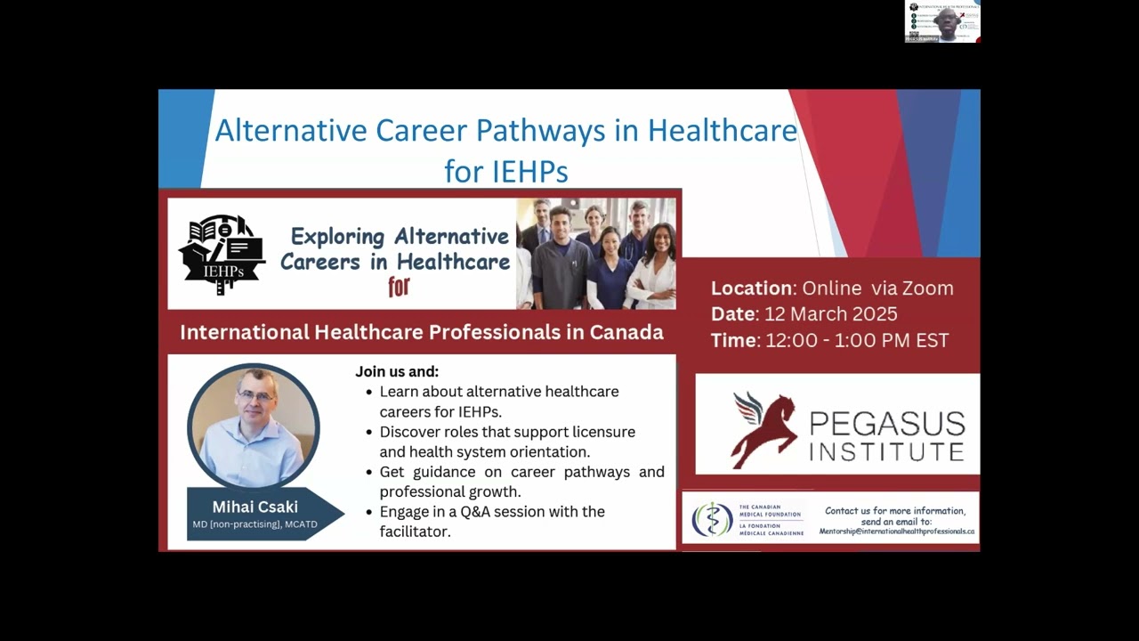 Exploring Alternative Careers in Healthcare for IEHPs