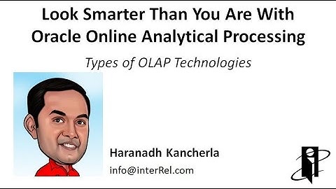 Types of OLAP Technologies