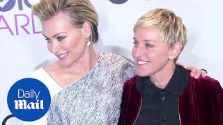 Ellen Degeneres \& Portia DeRossi at People's Choice Awards - Daily Mail