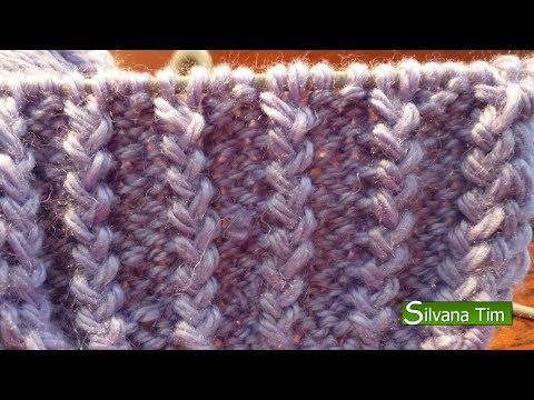 Punto elástico Frances. TEJIDO con dos AGUJAS #11