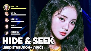 LOONA - Hide &amp; Seek 숨바꼭질 (Line Distribution + Lyrics Color Coded) PATREON REQUESTED