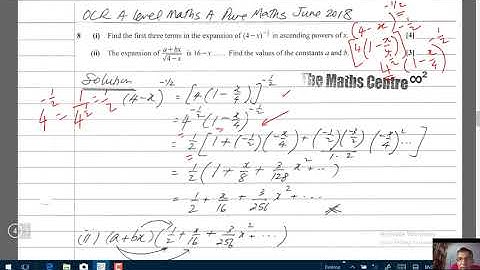 OCR A Level Pure Maths H240/01 June 2018 Q8 Part 1