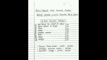 BTC/DELED First Semester Syllabus