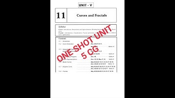 CG|UNIT 5|ONESHOT|ENDSEM|SPPU