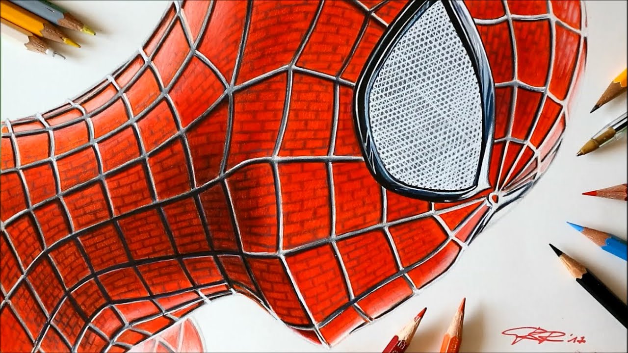 Drawing Spiderman Homecoming Ps4 Version 3d Art Speed Drawing Marvel By R R Fineart