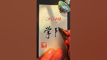Most used Chinese character 学院 - college |#learnmandarin #learnchinese #chinese #mandarin