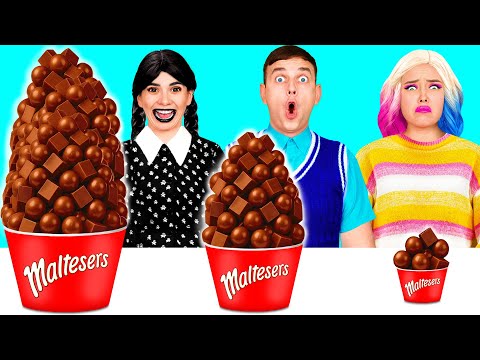 Большая, Средняя или Маленькая Тарелка Челлендж | Эпичные Кулинарные Лайфхаки от Fun Challenge