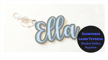 Glowforge Tutorial - Offset Path/Shadow Text Keychain Tutorial