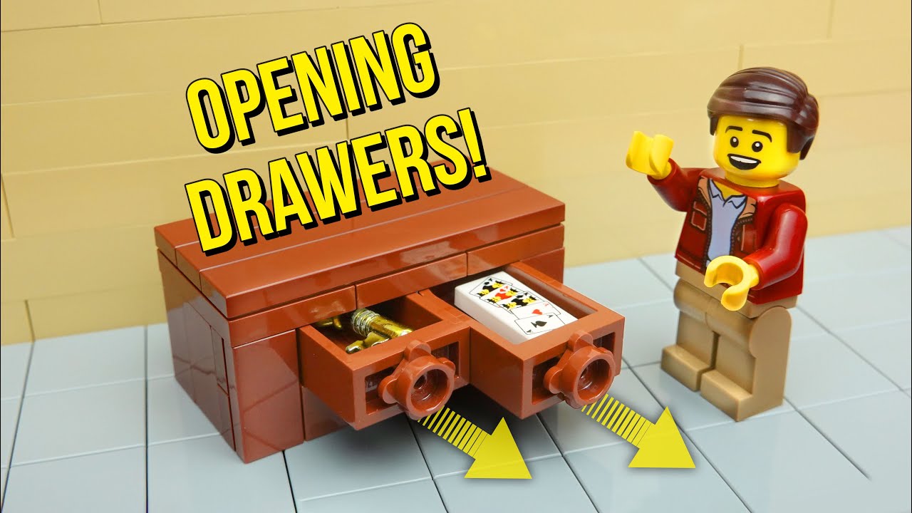 How To Build Working Lego Drawers - 2 Different Styles! 