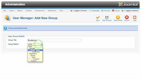 Joomla 1.6 QuickLook: User Groups