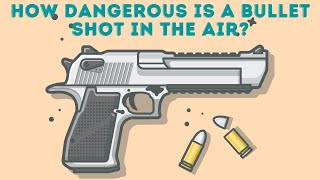 How DANGEROUS is a BULLET shot in the air? (3D Animation) #Shorts
