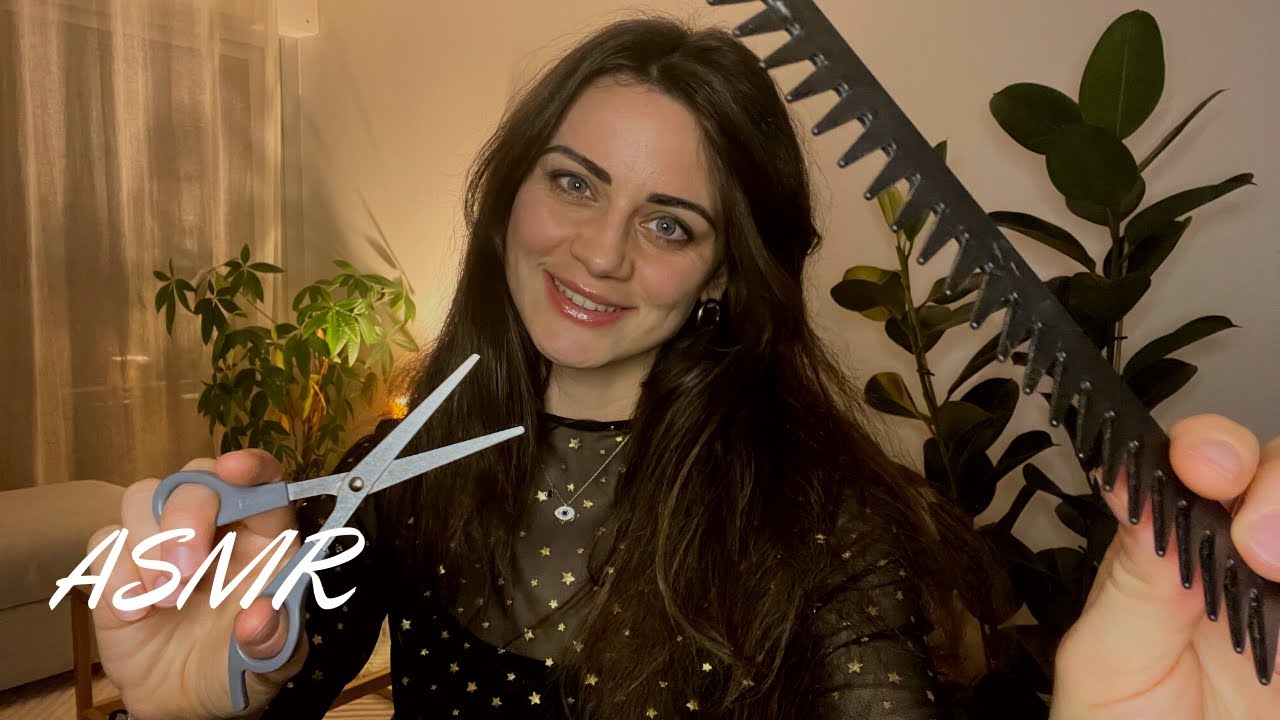 ASMR français ☽ ROLEPLAY - Salon de coiffure (Shampoing, coupe de cheveux, brushing)