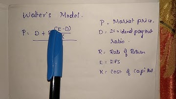 Dividend policies : Walter