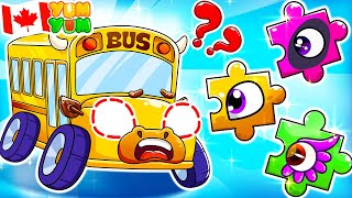 School Bus Lost Eyes 😱👁️| Oh No, Where Are My Lights? 🤢 | Bus Lost Teeth | YUM YUM Canada Kids Songs