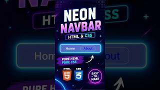 🔥 Modern Neon Navbar in 20 Seconds ⚡#coding